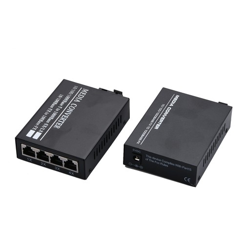 10/100/1000M Ethernet to Fiber Optic Media Converter 4 RJ45 & 1 SC fiber Port - Picture 9 of 9