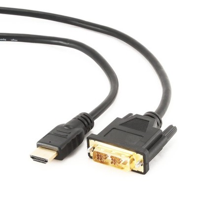 Gembird 1.8m HDMI to DVI Cable with Gold Plated Connectors, CC-HDMI-DVI-6