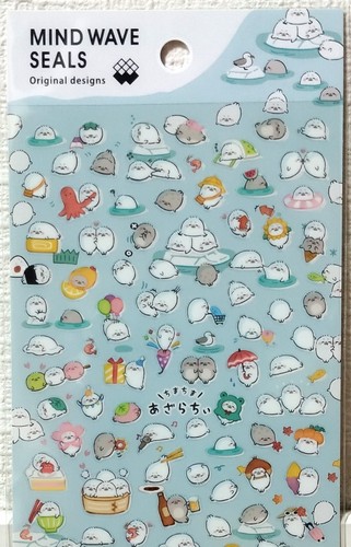 MIND WAVE Kawaii Animal Seal Sticker Food Sea Aquarium Summer Kids MADE IN JAPAN - Picture 2 of 3