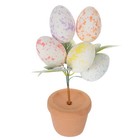 Easte Tisch-Ei-Bonsai-Ornament, -Desktop-Ei-Bonsai-Statue,