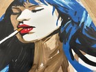 Original Abstract Woman Portrait Painting 14x11 paper Modern Wall Art Home Decor — photo 5