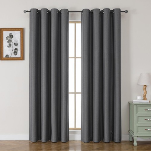 Blackout Curtains for Complete Darkness Room Darkening Thermal Insulated Wind...