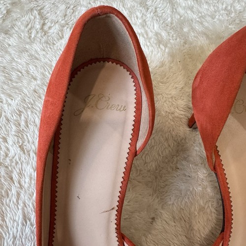 J.Crew Womens Lucie Suede Pumps Bright Cherish Heels D’Orsay Shoes Sz 8 1/2 - Picture 3 of 10