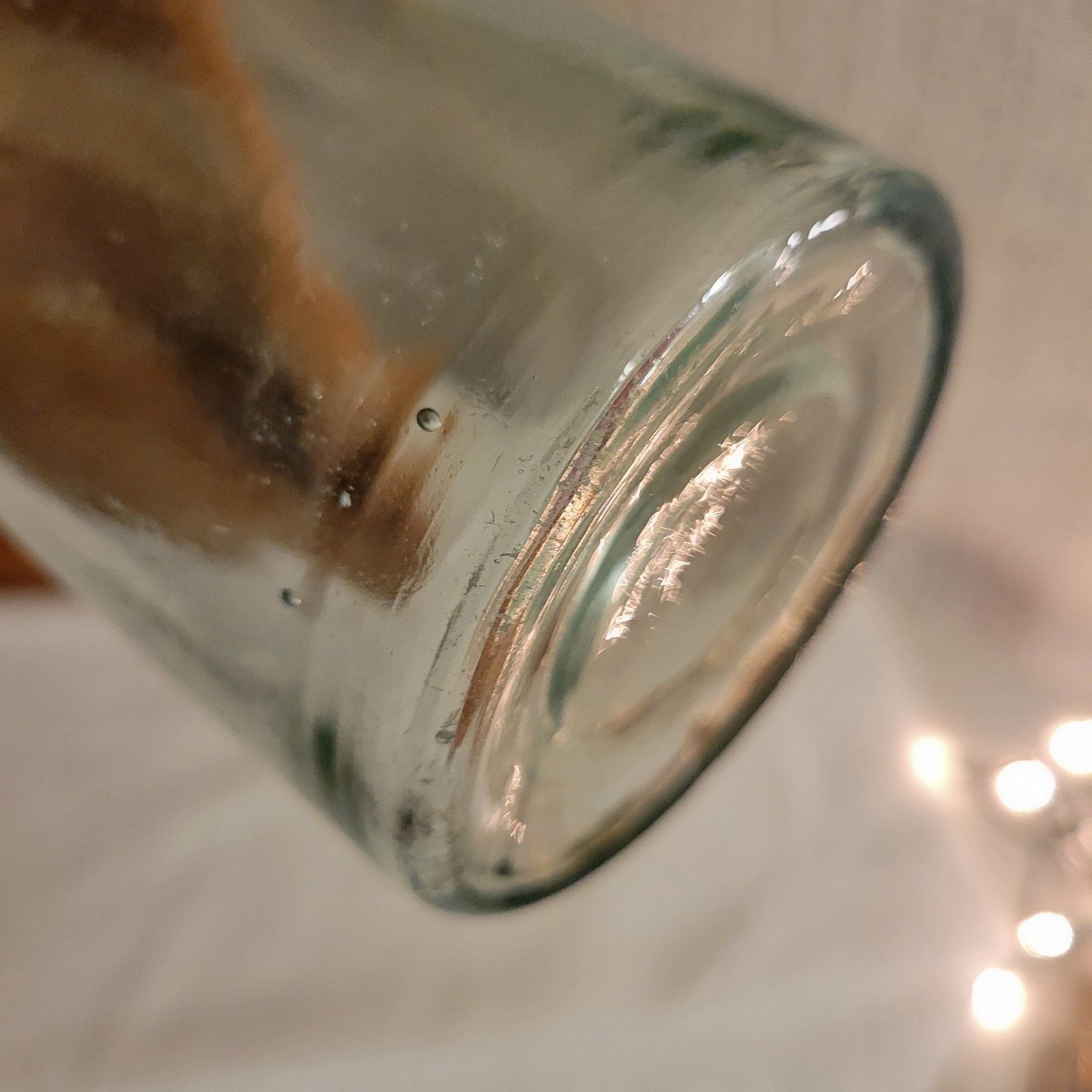 Old Antique Aqua Beer Bottle  with Applied Top