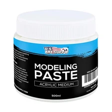 U.S. Art Supply Acrylic Modeling Paste - 16.9oz 500ml Lightweight, Flexible,