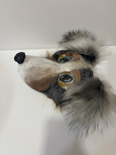 Australian Shepherd Dog Therian Mask Handmade High Quality Lined Furred Furry - Picture 2 of 4