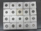 Mercury Dimes 20 Coin Lot Silver 90% Dates Range From 1936-1945