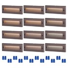 12Pack 5W/4W/3W Low Voltage LED Step Lights Outdoor, 5CCT Landscape Stair Lights