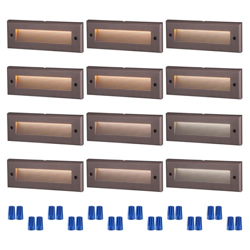 12Pack 5W/4W/3W Low Voltage LED Step Lights Outdoor, 5CCT Landscape Stair Lights - Picture 1 of 9