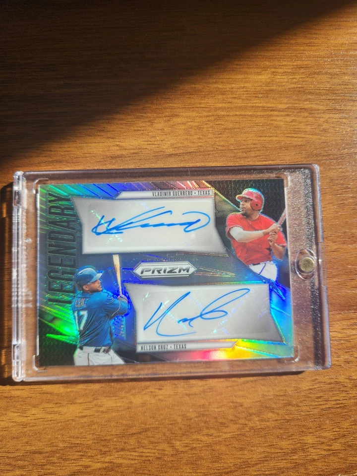 Prizm Legendary #LD-TEX 2025 Vladimir Guerrero y Nelson Cruz doble automático/10 Foto 3 de 4