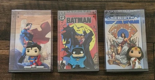 FUNKO POP COMIC COVERS SUPERMAN 85th, BATMAN 423, WONDER WOMAN Rebirth DC Comics