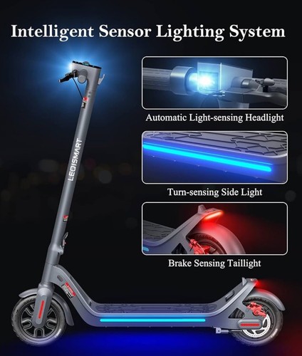 PHANTOM GOGO Foldable Electric Scooter A8 Scooter 28 Miles Control with APP Grey - Picture 3 of 6
