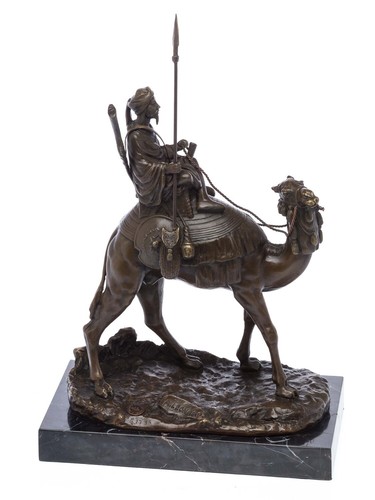 Bronzeskulptur Dromedar Beduine Orient Bronze Figur Kamel sculpture dromedary - Bild 3 von 9
