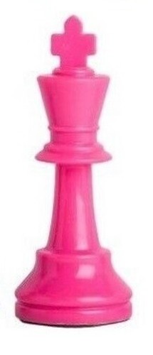 Staunton Triple Weighted Chess Pieces – Full Set Pink & Silver - 4 Queens - Picture 2 of 3
