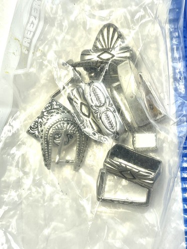 The Leather Factory Gürtelschnallen-Sets Großpackung Posten Indianer silberfarben 2 Pfund! - Bild 9 von 12