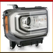 For GMC Sierra 1500 2016-2019 HID Headlight With LED DRL Passenger RH Right Side