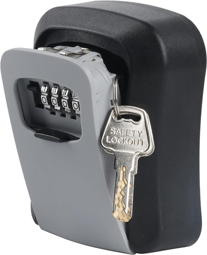 Key Lock Box, Key Lock Box Wall Mounted, 4 Digit Combination Key Lockbox for Ou - Picture 11 of 12