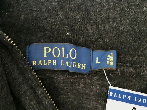 Polo Ralph Lauren Mens Designer Cotton Half Zip Jumper Sweater Black Size S BNWT - Picture 2 of 5