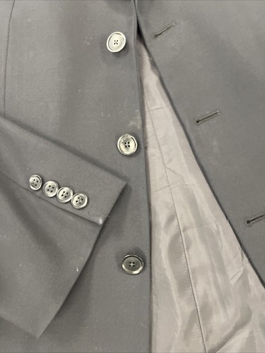 Armani Collezioni Men's Dark Navy Blue Subtle Striped Blazer 42L $895 - Picture 12 of 13