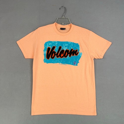 Volcom Shirt Mens Medium Orange Blue Graphic Tee Skater Surf Streetwear Y2K - Picture 1 of 10
