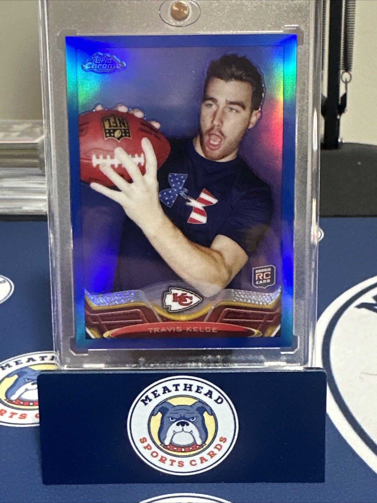 2013 Topps Chrome Travis Kelce Blue Refractor Rc #/199