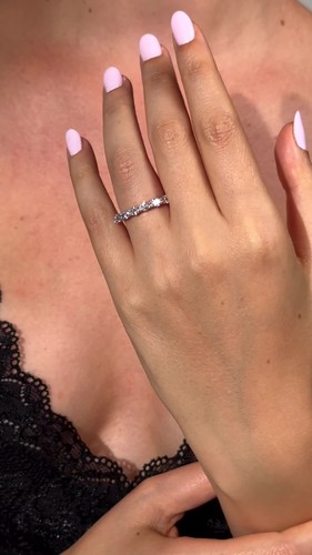 Diamond Engagement Ring VS1 F 4 Carat Lab-created 18k White Gold IGI Eye Clean - Video 1 of 1