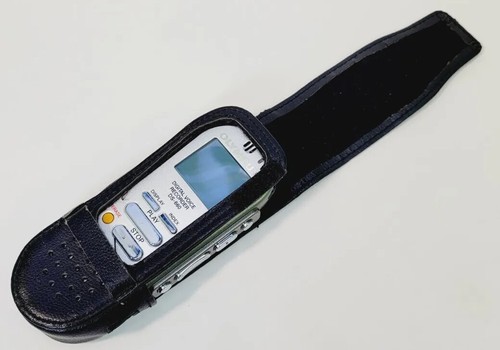 Olympus DS-660 Digitial Voice Recorder Silver w/ Leather Cover Tested Works - Picture 7 of 7