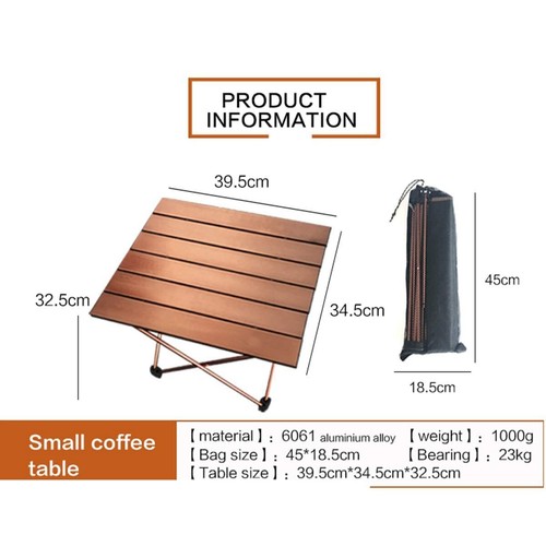 Folding Portable Camping Table Aluminum Table Top Outdoor BBQ with Carry Bag - Picture 14 of 16
