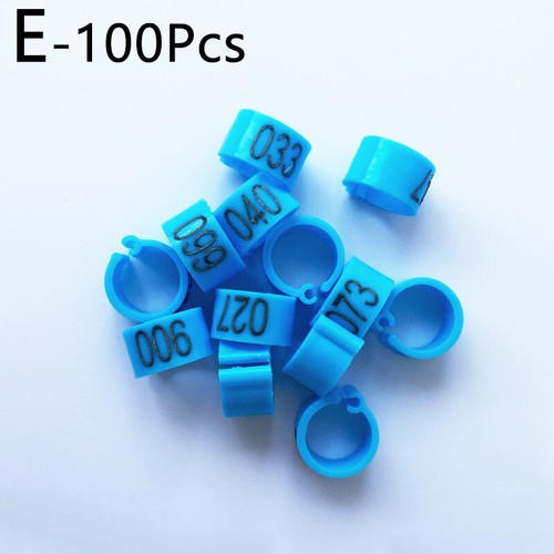 100 Stück/Set 8 mm Vogel Ringe Beinbänder für Taube Papagei Clip Ring Nummer 001-100 - Bild 10 von 24