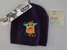 Disney Star Wars Yoda Kids Beanie Knit Cap Hat Fall Winter Halloween NWT Read  