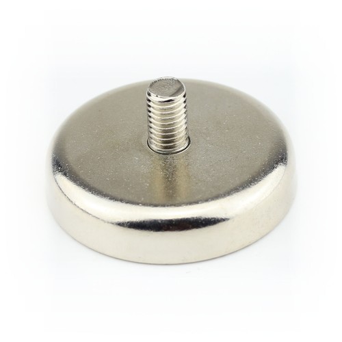 1 pinza plana de neodimio imán para olla D48x11,5 mm con cono roscado exterior M8 75 KG - Imagen 2 de 4