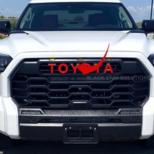 For Toyota Tundra Front TRD PRO Grill Indent Red DECALS Vinyl 2022 2023 24 25 26