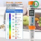 PH-200 Ph Meter Pool PH Testers Acidity 0-14 Ph Water Detector Monitor ATC