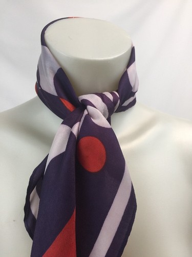 Bufanda Cuadrada Contemporánea 26" Círculos Diseño Redondo Cuello Cabeza Cubierta de Pelo - Imagen 11 de 11