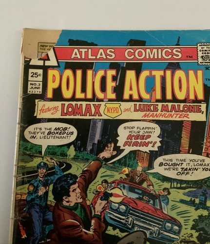 Police Action # 3 Lomax Luke Malone Atlas Comics Crime 1975 - Picture 2 of 12