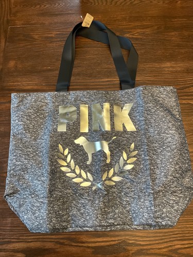 Victoria’s Secret Wochenendtasche rosa grau Tragetasche Reißverschluss oben neu mit Etikett - Bild 1 von 4