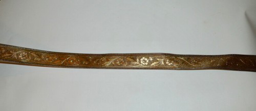 Vintage Victorian Revival Bronze Mesh Belt w Bejeweld Bronze Buckle - Picture 4 of 9