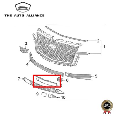 2021 2022 Cadillac Escalade Front Panel Grille Molding filler panel ...