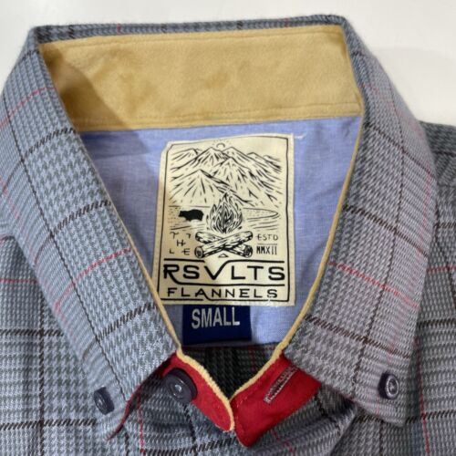 RSVLTS Men’s The Draper Long Sleeve Flannel Size Small Plaid Button Up Shirt NEW - Picture 4 of 8