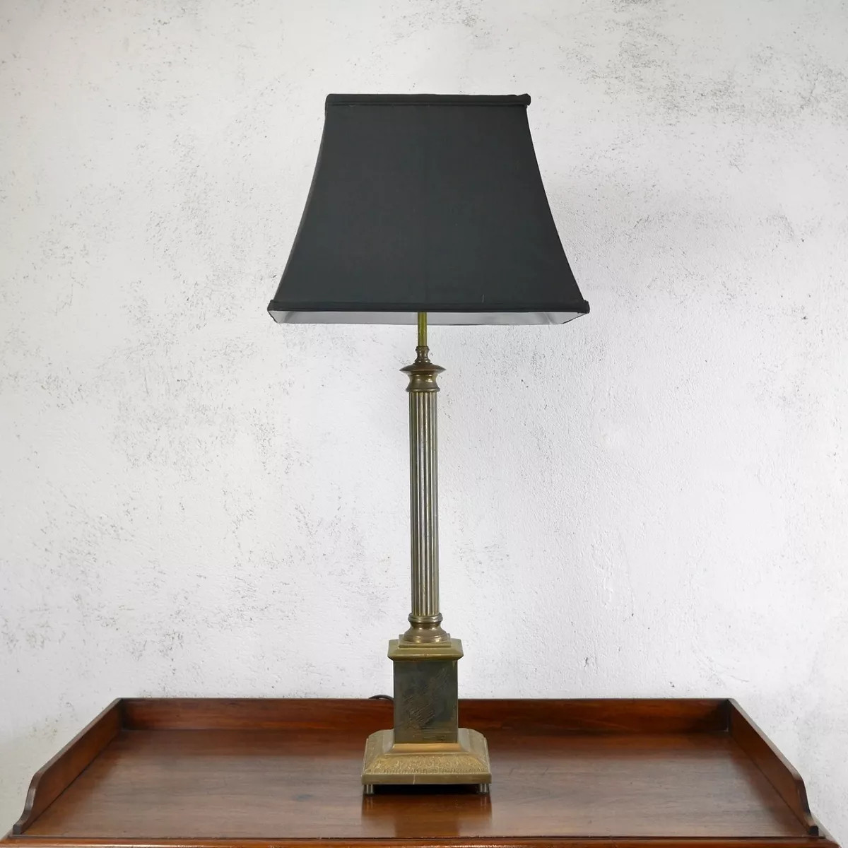Black and sale brass lamp shade