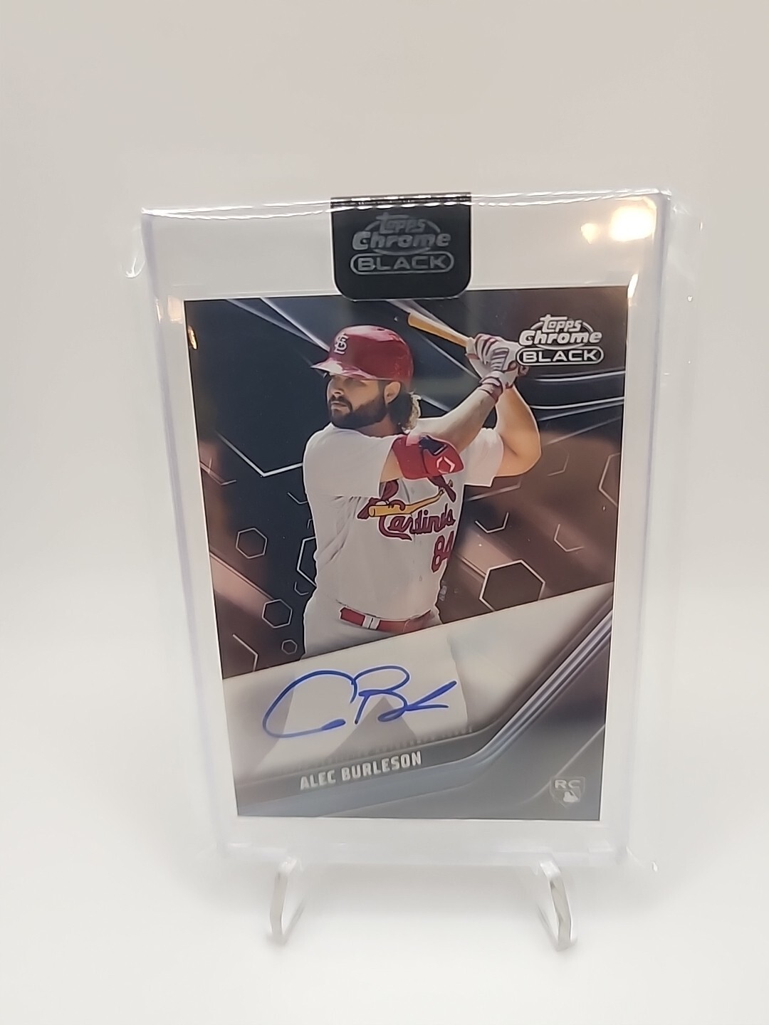2023 Topps Chrome Black - Autographs Alec Burleson #CBA-ABU (AU, RC)