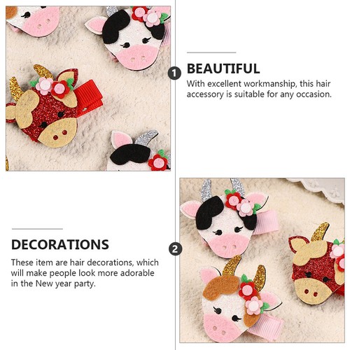 4Pcs Chinese New Year Favors Spring Festival Gift New Year Hair Barrettes - Picture 12 of 12