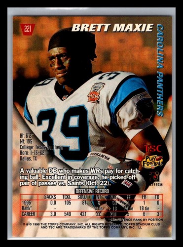 1996 Topps Stadium Club Football # 181 - 360 - Pick Your Card! - Picture 82 of 368