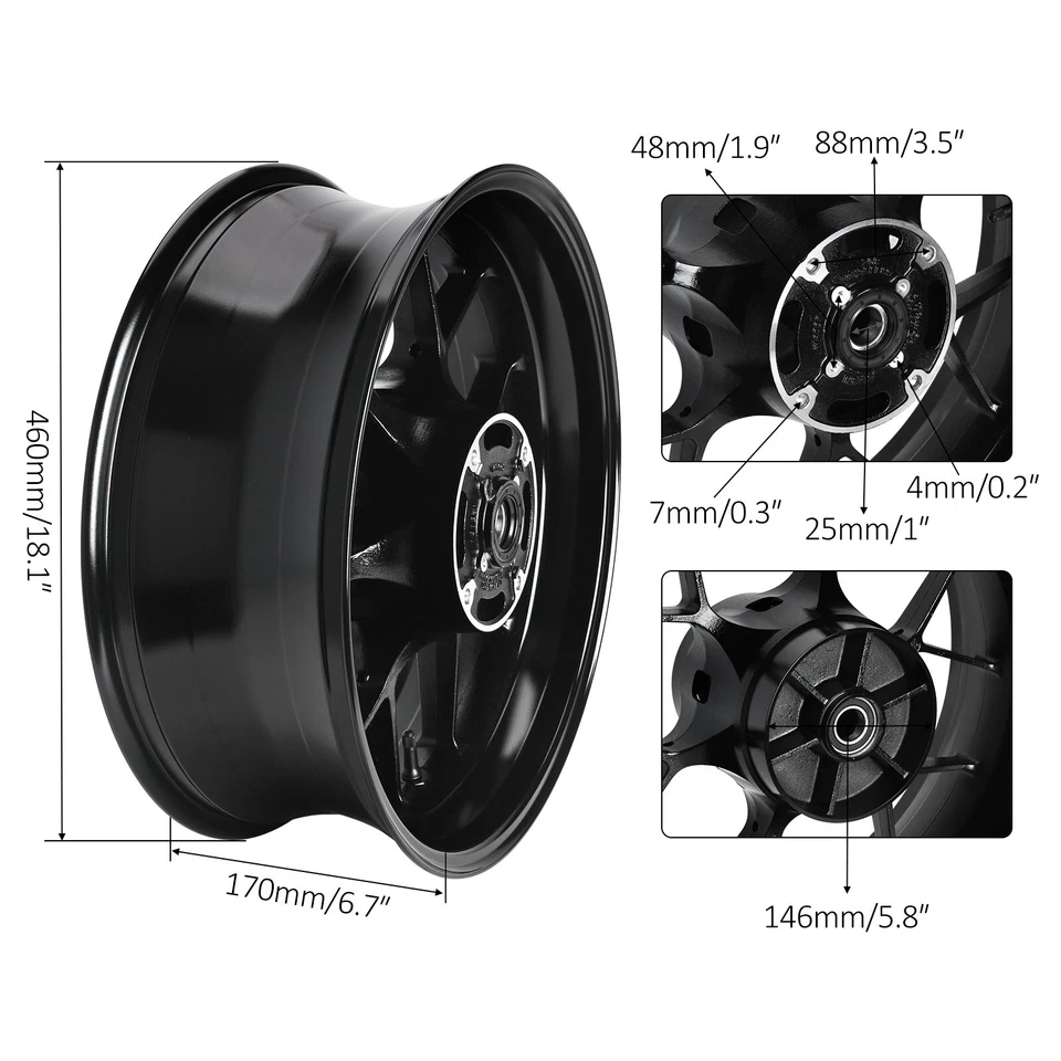 Llanta delantera y trasera moto 17" para Honda CBR1000RR CBR 1000 RR 2008-15 Foto 4 de 4