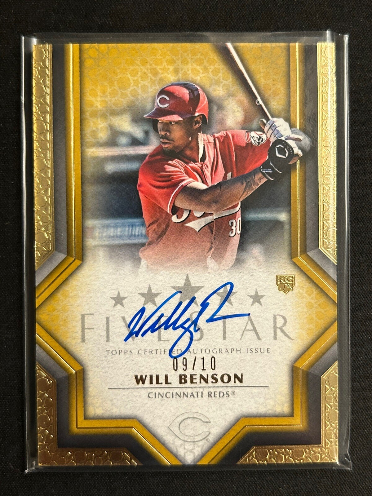 2023 Topps Five Star Will Benson /10 Rookie Auto Gold FSA-WBE1