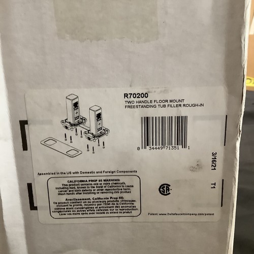 Brizo Floor Mount Freestanding Tub Filler Rough In Valve R70200 C2 - Bild 8 von 8