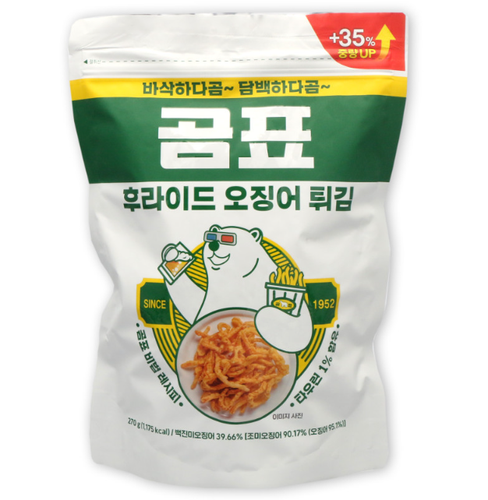 Korean Gompyo Fried Squid Snack 270g For Beer Snacks 곰표 후라이드 오징어튀김 - Picture 4 of 4