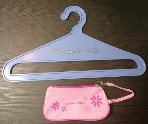Genuine American Girl CHILD SIZED LOT - BLUE LOGO Hanger and Pink Wristlet - Picture 2 of 10
