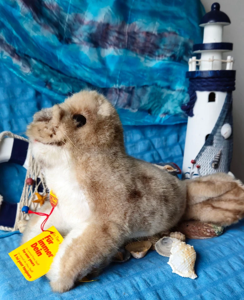 Steiff ROBBY Seehund 1175/14 Nerzimit./Webp./formgesch./abwaschb./14 cm/KFS-NEU - Bild 3 von 4