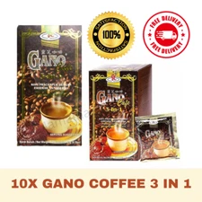 10 Boxes Gano Excel Cafe 3 in 1 Original Coffee Ganoderma Reishi Fast Free Ship